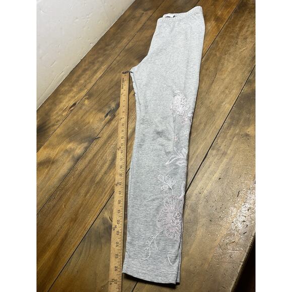 Johnny Was Women's Gray Embroidered Floral Print Cotton Blend Leggings Small - Picture 12 of 12